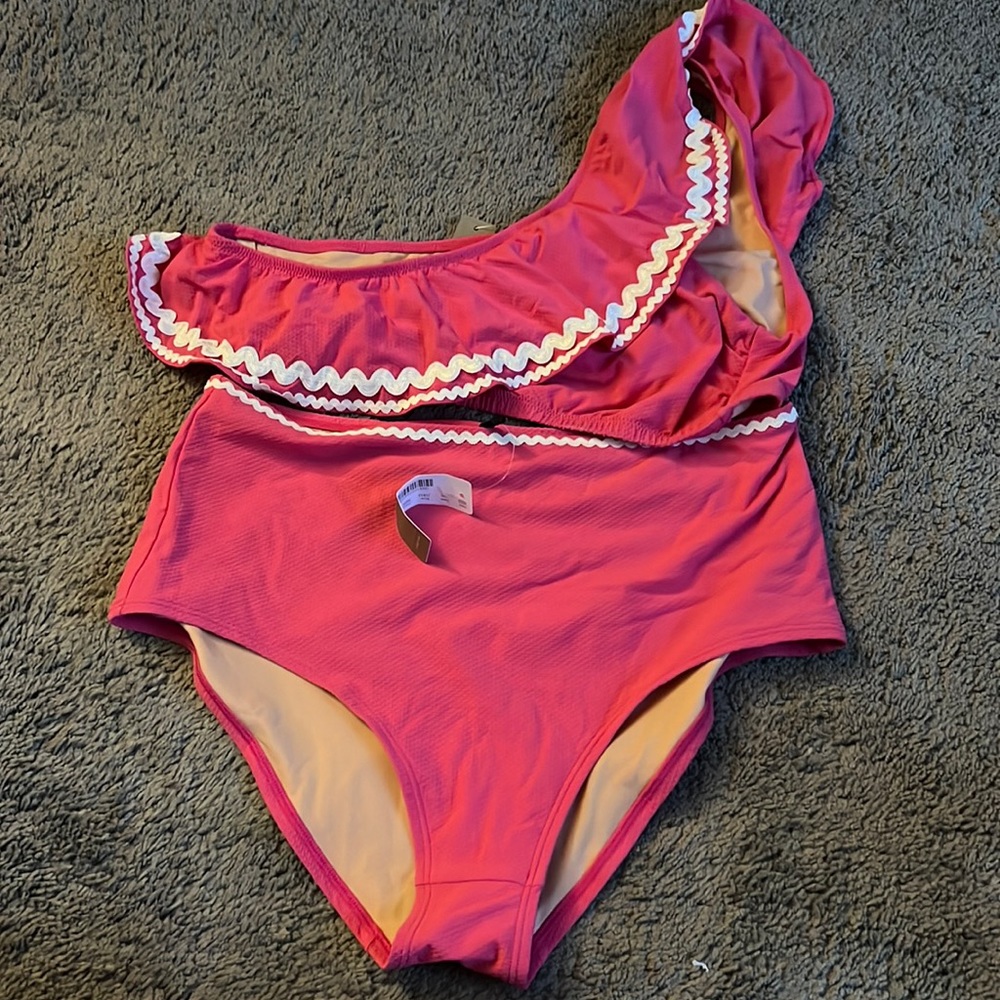 NWT J Crew one shoulder bikini.